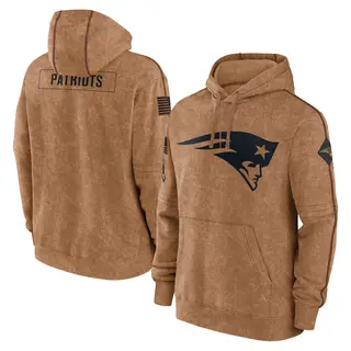New England Patriots Men's 2023 Salute to Service Club Pullover Hoodie - Brown