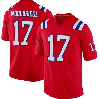 New England Patriots Men's Ben Wooldridge Game Alternate Jersey - Red