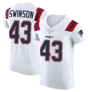 New England Patriots Men's Bradyn Swinson Elite Vapor Untouchable Jersey - White