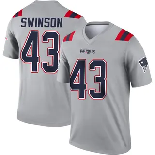 New England Patriots Men's Bradyn Swinson Legend Inverted Jersey - Gray