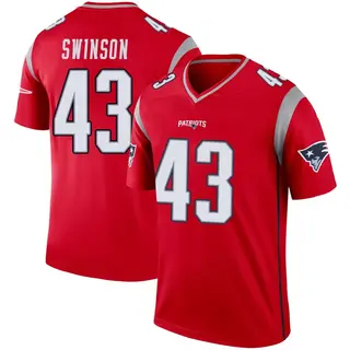 New England Patriots Men's Bradyn Swinson Legend Inverted Jersey - Red