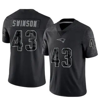 New England Patriots Men's Bradyn Swinson Limited Reflective Jersey - Black