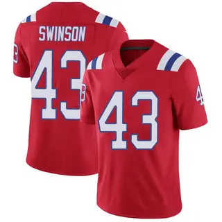 New England Patriots Men's Bradyn Swinson Limited Vapor Untouchable Alternate Jersey - Red