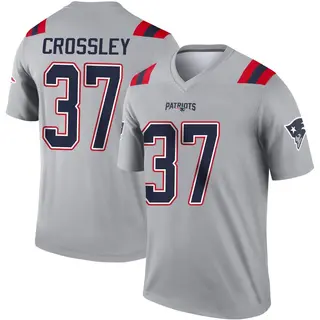 New England Patriots Men's Brandon Crossley Legend Inverted Jersey - Gray