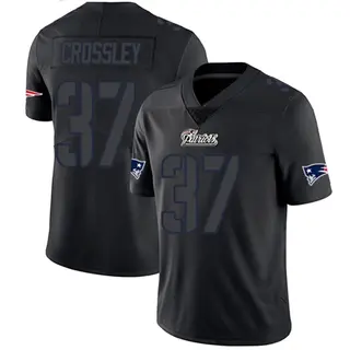 New England Patriots Men's Brandon Crossley Limited Jersey - Black Impact