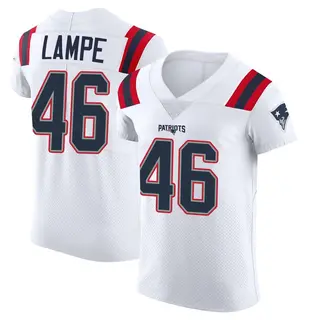 New England Patriots Men's Brock Lampe Elite Vapor Untouchable Jersey - White