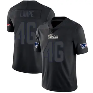 New England Patriots Men's Brock Lampe Limited Jersey - Black Impact
