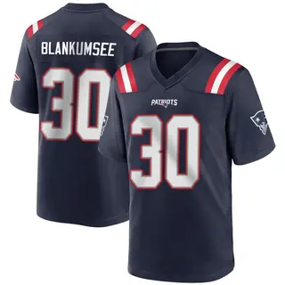 New England Patriots Men's Demeer Blankumsee Game Team Color Jersey - Navy Blue