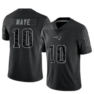 New England Patriots Men's Drake Maye Limited Reflective Jersey - Black