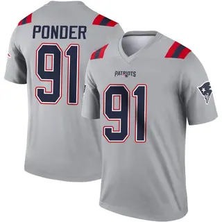 New England Patriots Men's Elijah Ponder Legend Inverted Jersey - Gray