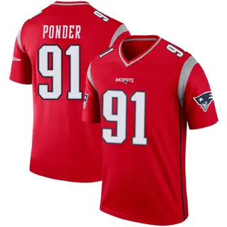 New England Patriots Men's Elijah Ponder Legend Inverted Jersey - Red