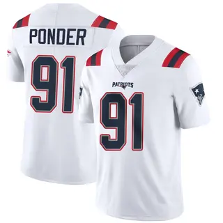 New England Patriots Men's Elijah Ponder Limited Vapor Untouchable Jersey - White