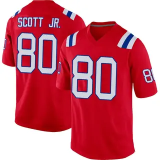 New England Patriots Men's Gee Scott Jr. Game Alternate Jersey - Red