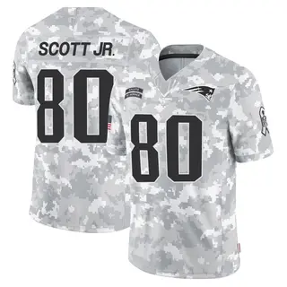 New England Patriots Men's Gee Scott Jr. Limited 2024 Salute to Service Jersey - Arctic Camo