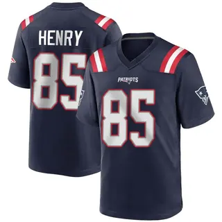 New England Patriots Men's Hunter Henry Game Team Color Jersey - Navy Blue