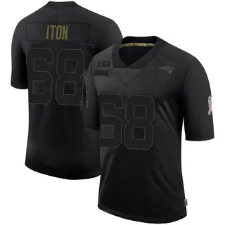 New England Patriots Men's Isaiah Iton Limited 2020 Salute To Service Jersey - Black
