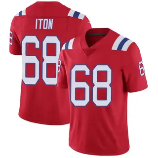 New England Patriots Men's Isaiah Iton Limited Vapor Untouchable Alternate Jersey - Red