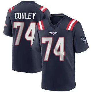 New England Patriots Men's Jack Conley Game Team Color Jersey - Navy Blue