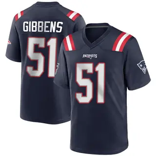 New England Patriots Men's Jack Gibbens Game Team Color Jersey - Navy Blue