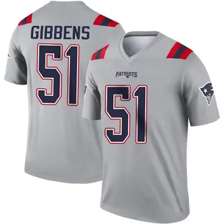 New England Patriots Men's Jack Gibbens Legend Inverted Jersey - Gray