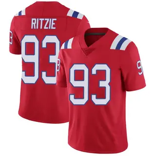 New England Patriots Men's Jahvaree Ritzie Limited Vapor Untouchable Alternate Jersey - Red