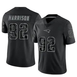 New England Patriots Men's James Harrison Limited Reflective Jersey - Black