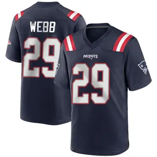 New England Patriots Men's Jeremiah Webb Game Team Color Jersey - Navy Blue