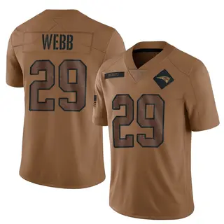 New England Patriots Men's Jeremiah Webb Limited 2023 Salute To Service Jersey - Brown