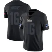 New England Patriots Men's Josh Minkins Limited Jersey - Black Impact