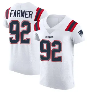 New England Patriots Men's Joshua Farmer Elite Vapor Untouchable Jersey - White