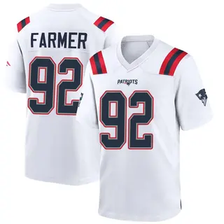 New England Patriots Men's Joshua Farmer Game Jersey - White