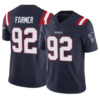 New England Patriots Men's Joshua Farmer Limited Vapor F.U.S.E. Jersey - Navy