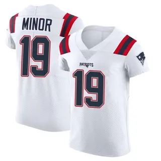 New England Patriots Men's Kobee Minor Elite Vapor Untouchable Jersey - White