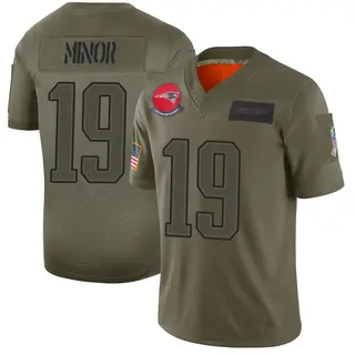 New England Patriots Men's Kobee Minor Limited 2019 Salute to Service Jersey - Camo