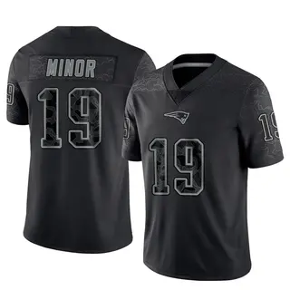 New England Patriots Men's Kobee Minor Limited Reflective Jersey - Black