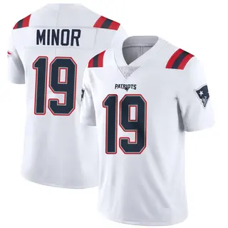 New England Patriots Men's Kobee Minor Limited Vapor Untouchable Jersey - White