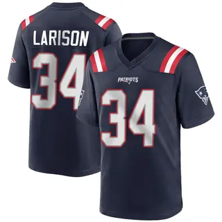New England Patriots Men's Lan Larison Game Team Color Jersey - Navy Blue