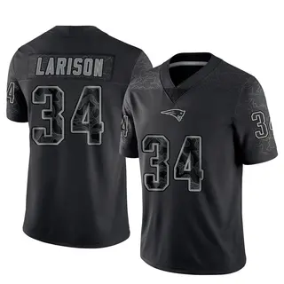 New England Patriots Men's Lan Larison Limited Reflective Jersey - Black