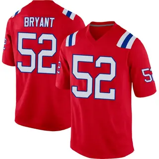 New England Patriots Men's Marcus Bryant Game Alternate Jersey - Red
