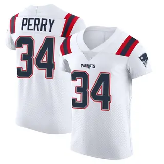 New England Patriots Men's Mark Perry Elite Vapor Untouchable Jersey - White