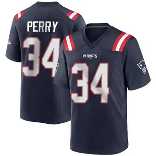New England Patriots Men's Mark Perry Game Team Color Jersey - Navy Blue