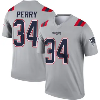 New England Patriots Men's Mark Perry Legend Inverted Jersey - Gray