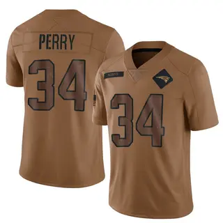New England Patriots Men's Mark Perry Limited 2023 Salute To Service Jersey - Brown