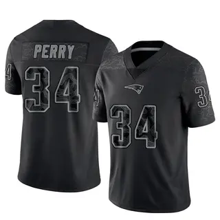 New England Patriots Men's Mark Perry Limited Reflective Jersey - Black