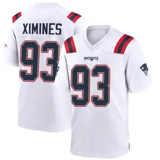 New England Patriots Men's Oshane Ximines Game Jersey - White