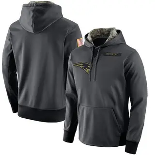 New England Patriots Men's Salute to Service Player Performance Hoodie - Anthracite