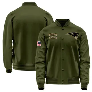 New England Patriots Men's Salute to Service Sideline Performance Jacket - Olive