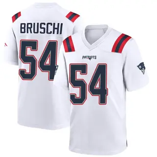 New England Patriots Men's Tedy Bruschi Game Jersey - White