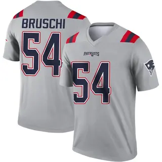New England Patriots Men's Tedy Bruschi Legend Inverted Jersey - Gray