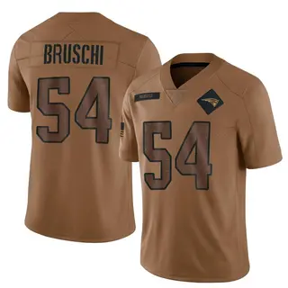 New England Patriots Men's Tedy Bruschi Limited 2023 Salute To Service Jersey - Brown